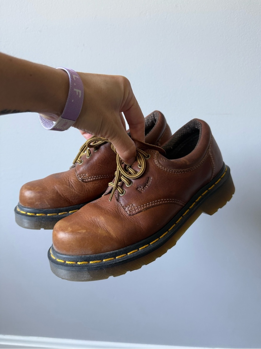 Dr Martens Docs Brown Leather Lace-Up Shoes Oxford Shoes Brown Unisex Size 4 / 5 - Picture 8 of 11